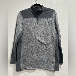 Champion Boys Pullover Fleece Gray Mock Neck 1/4 Zip Sweater XL 16-18